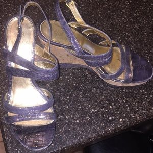 COPY - Beautiful Isola metallic wedges.  Size 8